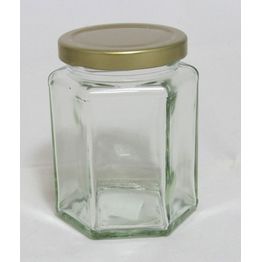 Jam Jar Hexagonal 12oz 100mm alternative