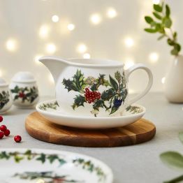 Portmeirion The Holly and The Ivy Gravy Boat and Stand alternative