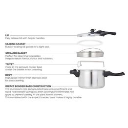 Tower High Dome Aluminium Pressure Cooker 6ltr alternative