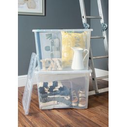 Wham Crystal 80ltr Box &amp; Lid Clear - 11315 alternative