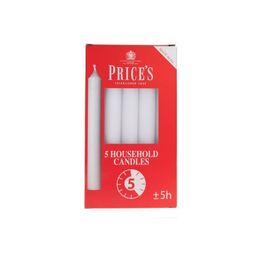 Prices White Household Candles Pack of 5 alternative