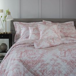 The Lyndon Company Duvet Cover Toile De Jouy Pink alternative