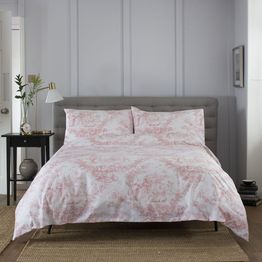 The Lyndon Company Duvet Cover Toile De Jouy Pink