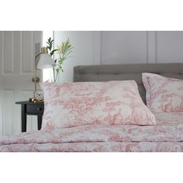 The Lyndon Company PIllowcase Toile De Jouy Pink