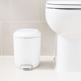 Addis Bathroom Pedal Bin White/Grey alternative