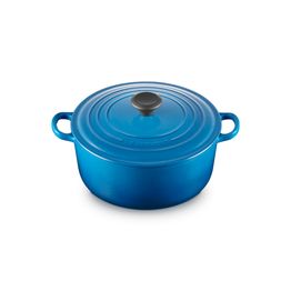 Le Creuset Cast Iron Round Casserole 26cm Marseille Blue
