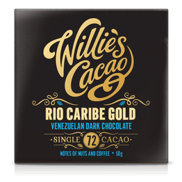 Willies Cacao Rio Caribe Gold Dark Chocolate Bar 50g