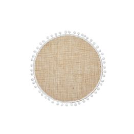 Creative Tops Naturals Pack Of 4 Hessian and Pom Pom Edge Tablemats or Coasters alternative