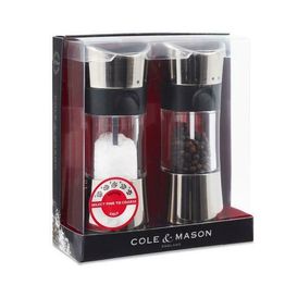 Cole &amp; Mason Horsham Chrome &amp; Black Inverta Select Salt &amp; Pepper Mill Set alternative