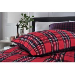 Duvet Cover Set Red Tartan alternative
