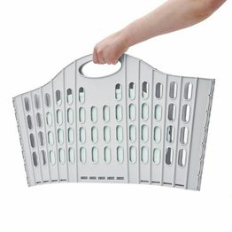 Addis Fold Flat Laundry Basket 38ltr Green/Grey alternative