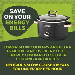 Tower Slow Cooker 3.5ltr Cavaletto Black &amp; Rose Gold alternative