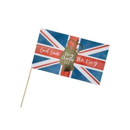 King Charles III Paper Waving Flags Pack of 6 alternative