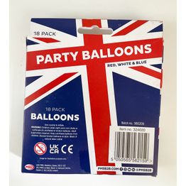 Party Balloons Red, White and Blue Pk18 alternative