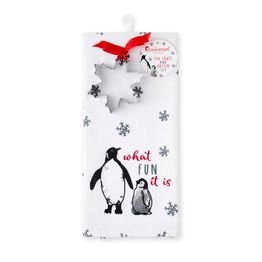 Cooksmart Christmas Oh What Fun Tea Towel &amp; Cutter Set alternative