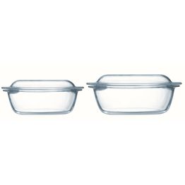 Pyrex Essentials 1.6ltr &amp; 2.2ltr Casserole Set