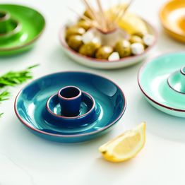 Dexam Sintra Glazed Terracotta Olive Dish Ink Blue alternative