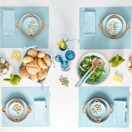 Dexam Sintra Glazed Terracotta Small Tapas Dish Duck Egg alternative