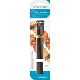 KitchenCraft Pack of Six Flat Sided Skewers 20cm alternative