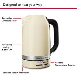 KitchenAid Variable Temperature Kettle 1.7ltr Almond Cream alternative