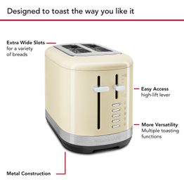 KitchenAid 2 Slice Toaster Almond Cream 5KMT2109BAC alternative
