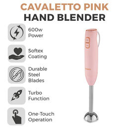 Tower Hand Blender Cavaletto Pink 600w T12059PNK