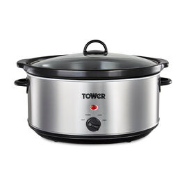 Tower Slow Cooker 6.5ltr Stainless Steel T16040Y