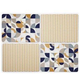 Cooksmart Bauhaus Geo Pack of 4 Placemats or Coasters