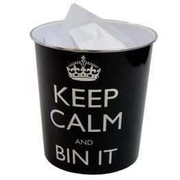 Novelty Waste Paper Bin Keep Calm 16-117