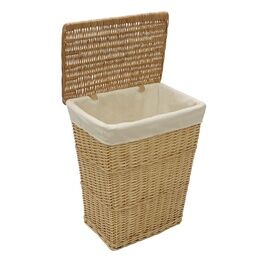 Acacia Rectangular Willow Laundry Basket 24-502