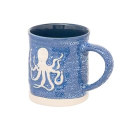 Siip Wax Resist Stoneware Blue Octopus Mug 400ml alternative