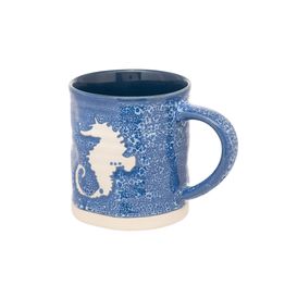 Siip Wax Resist Stoneware Blue Seahorse Mug 400ml alternative