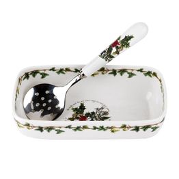 Portmeirion The Holly and The Ivy Cranberry Dish &amp; Spoon alternative