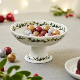 Portmeirion The Holly and The Ivy Scalloped Footed Dish 14cm alternative
