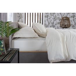 The Lyndon Company Duvet Cover Set 200 Thread Count Ecru alternative