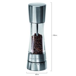 Cole &amp; Mason Precision Derwent Stainless Steel Salt or Pepper Mill 190mm