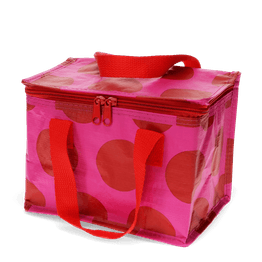 Recycled Insulated Lunch Bag Spotlight Red on Pink alternative