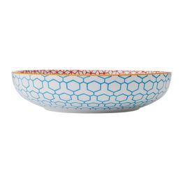 Mikasa Ceramic Pasta Bowl 21cm Blue Geometric alternative