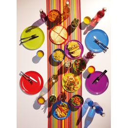 Colourworks Bright Melamine dinner plates 28cm Set of 4 Assorted alternative
