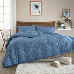Deyongs 1846 Zig Zag Blue Duvet Set alternative