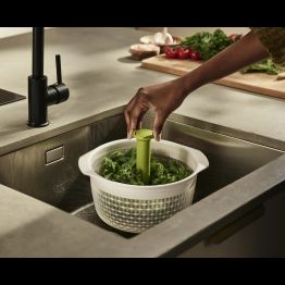 Joseph Joseph Spindola™ Green In-sink Salad-spinning Colander alternative