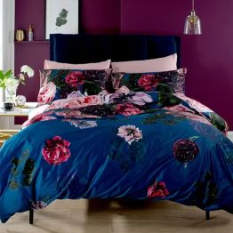 Deyongs Bold Peony Duvet Cover Set Blue alternative