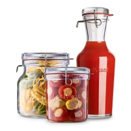 Luigi Bormioli Lock-Eat Glass Preserving Jars, 3 Piece Set with Lids alternative