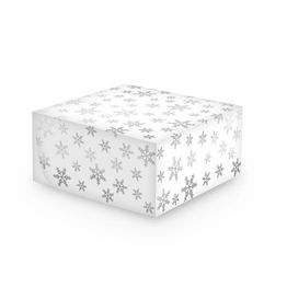 Xmas Cake Box Foil Silver Snowflake 10inch J189 alternative