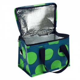 Recycled Insulated Lunch Bag Spotlight Green on Blue 29842 alternative