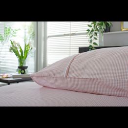 The Lyndon Company Gingham Bedlinen Duvet Cover Set Rose Gingham alternative