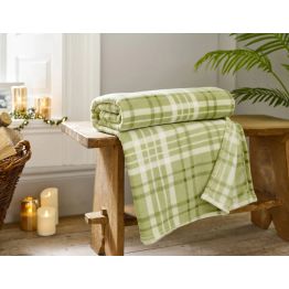 Throw Snuggle Check Sage 140x180cml