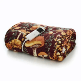 Deyongs Mushroom Wine Heated Sherpa Throw 140x180cm alternative