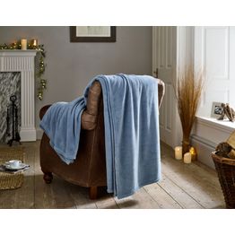 Deyongs The Big One Fleece Throw Dusty Blue 230x270cm