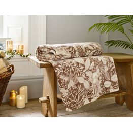 Deyongs Winter Forest Microfibre Printed Throw Umber 140x180cm